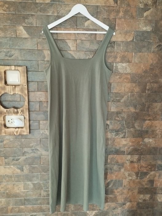 Rochie cu bretele de culoare kaki, mărimea M