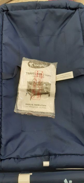 Бебешка кошара Lorelli TRAVEL KID, Две нива, Синя