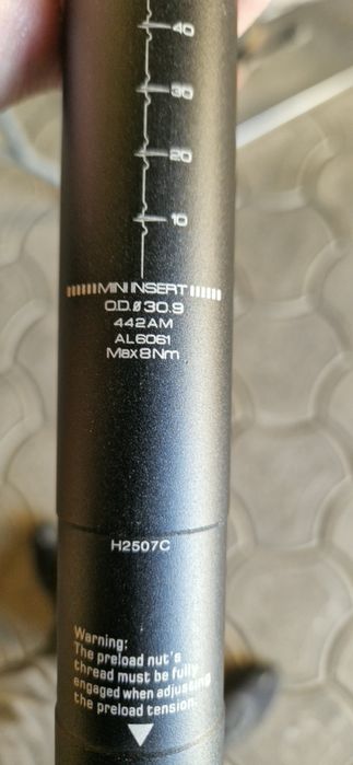 Suspensie scaun 30,9diametrul tevi