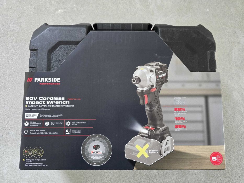 Mașină de înșurubat cu impact Parkside PDSSAP 20-U D3 20 V