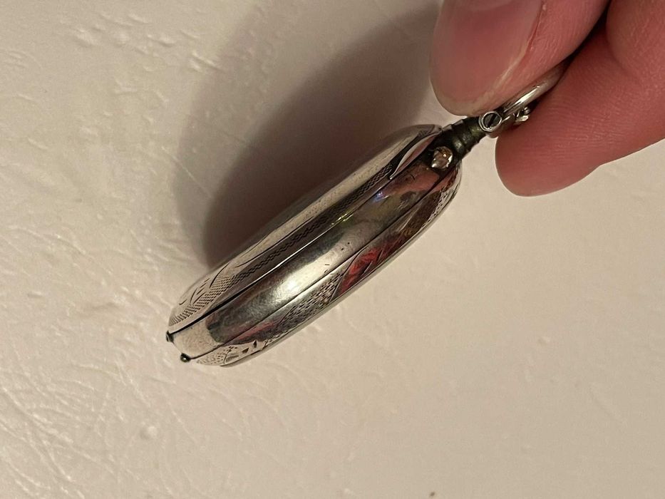 CEAS DE BUZUNAR ARGINT - Art Nouveau - RAR - De Colectie - Vintage !