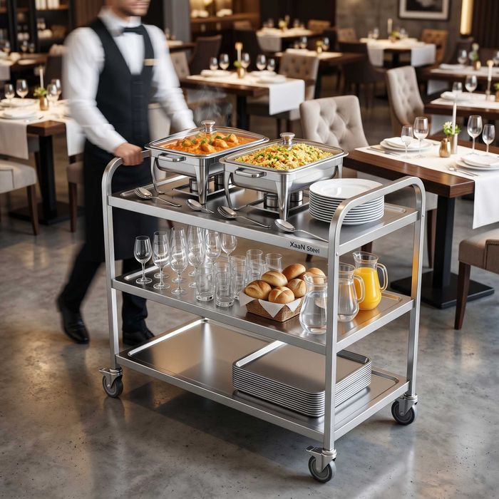 Nerjaveyka Нержавейка kassa va servis arabachalari / Тележка усиленная