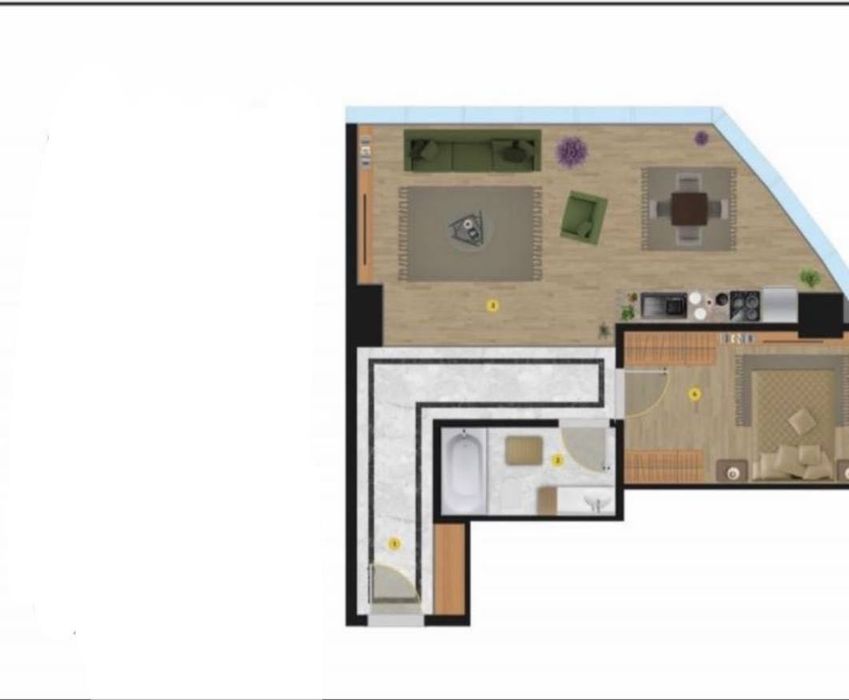 Квартира ЖК Piramit Tower 2/33/45 59 м2