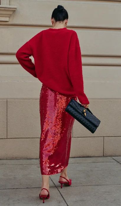 Юбка с пайетками