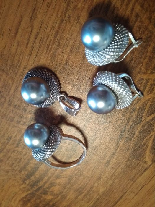 Новый серебряный набор 925й пробы