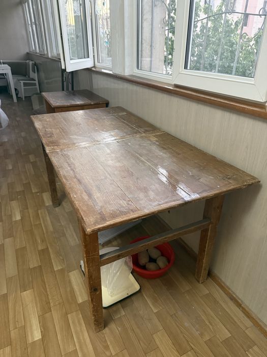 Деревянный раскладной стол 140х70 см (крепкий)