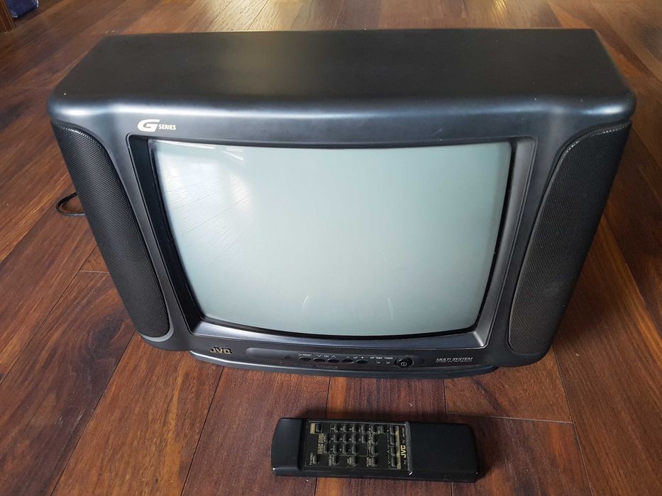 Малък цветен телевизор JVC, 14 инча