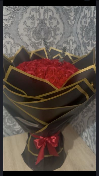 Букет из мыльных роз