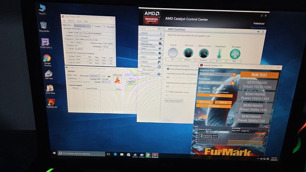 PC Retro Intel core 2 Duo E8500