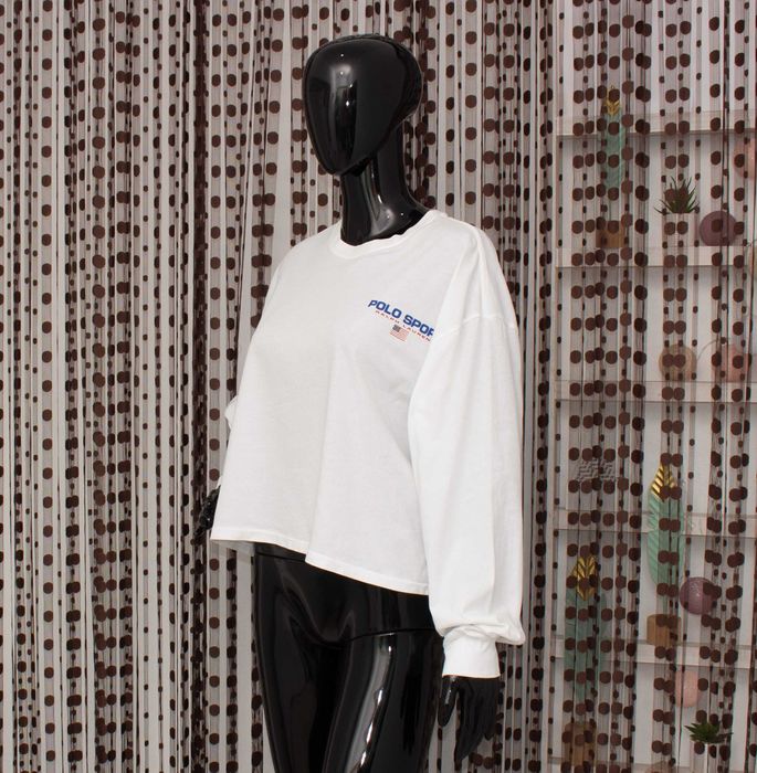 Polo Sport Ralph Lauren Оригинална дамска блуза бяла кроп топ XL