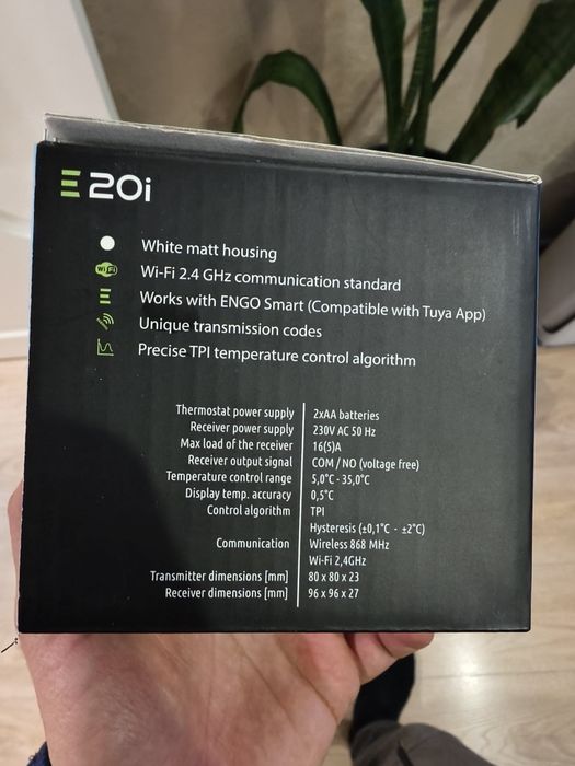 Безжичен wifi стаен термостат ENGO E20i-W