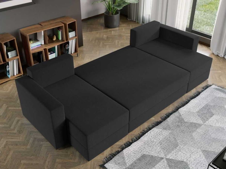 Coltar U Extensibil cu lada Alfa negru - Transport Gratuit