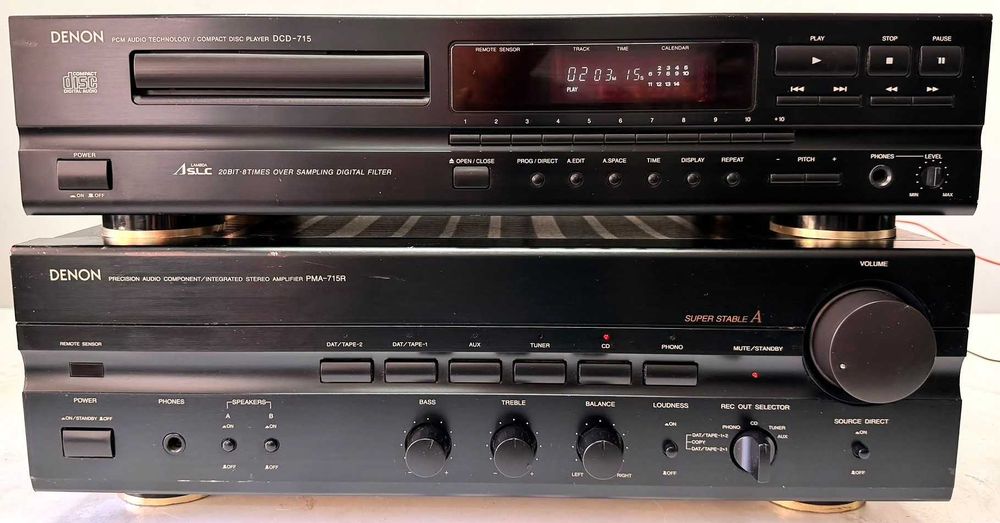 Amplificator Denon PMA-715R si CD Player DCD-715 Lambda SLC Phono MM/MC Linie Audio