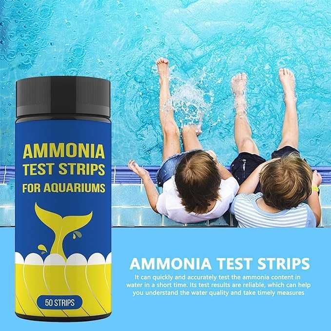 Тест-полоски содержания аммиака для аквариума и пруда