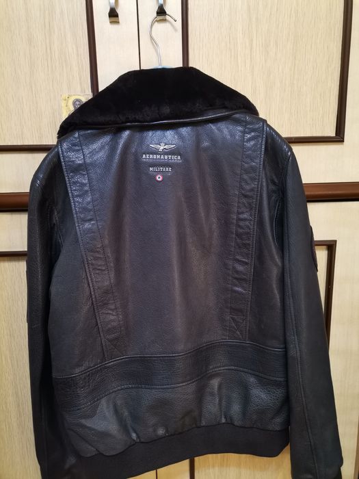 НОВО! Мъжко кожено яке Aeronautica Militare размер M