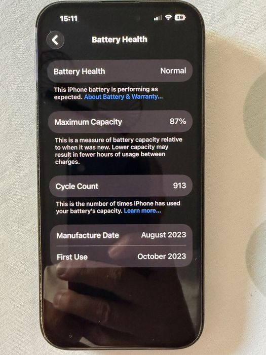 Iphone 15 pro black titanium