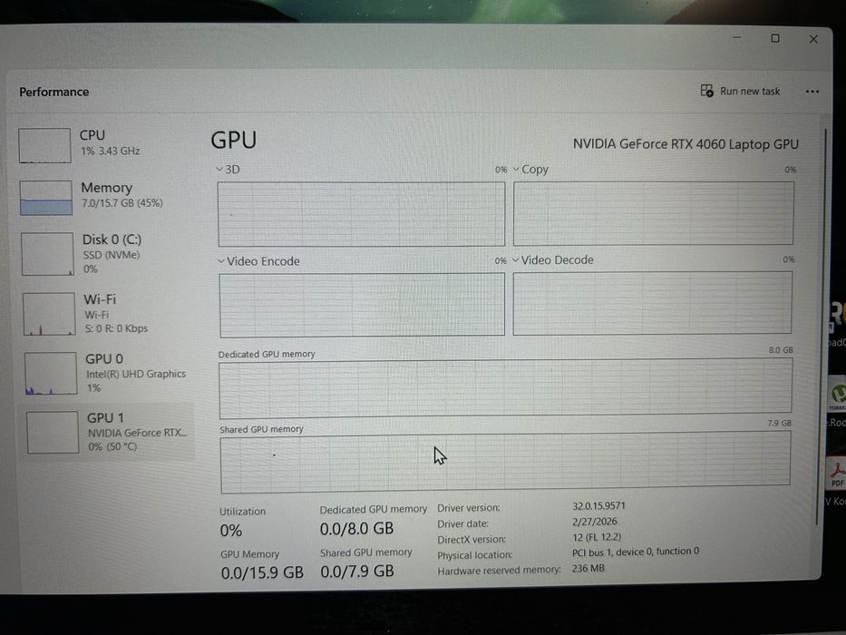 Vand urgent Laptop gaming MSI; i7-12650H, RTX 4060 8GB
