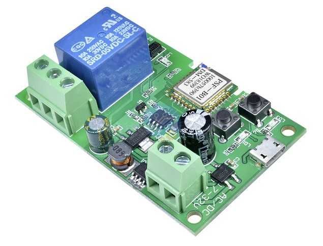 смарт Sonoff WiFi реле DC 0-32v 10А, AC 90-250v 10А за гаражни врати