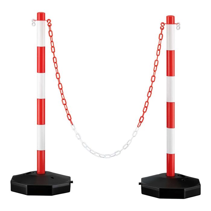 Преносимо сигнално колче с пълнеща се основа по избор с верига