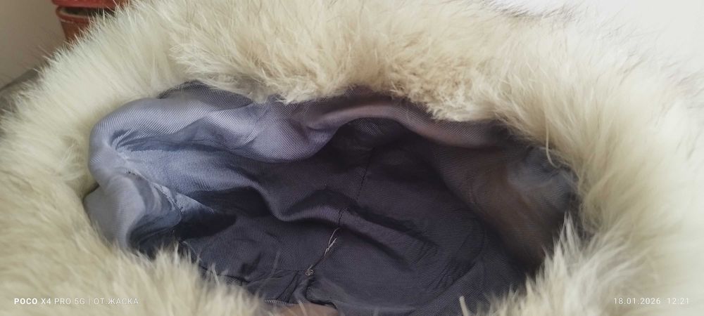 Шапка сребърна лисица