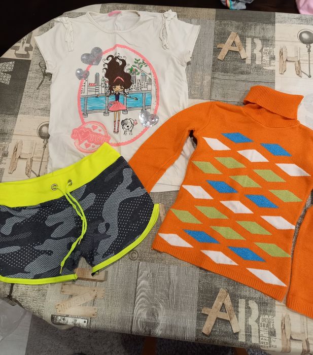 детски блузки, клишета и къси гащи