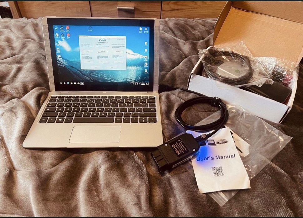 Kit tableta / laptop  Lenovo D330 + tester / diagnoză delphi 2021 + VCDS 2025