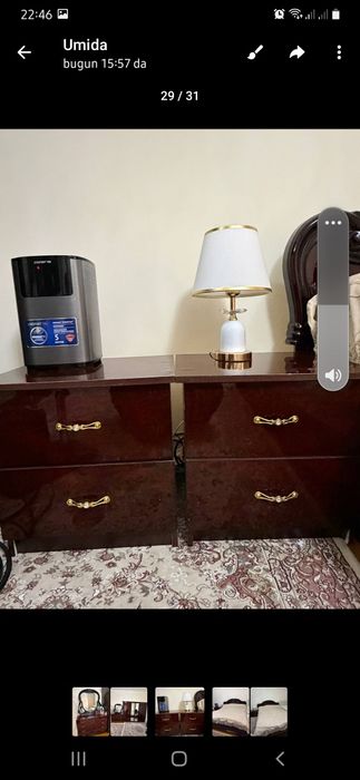 Мебель комплект келишилган нархда сотилади.Холати зур. Синган жойи йу