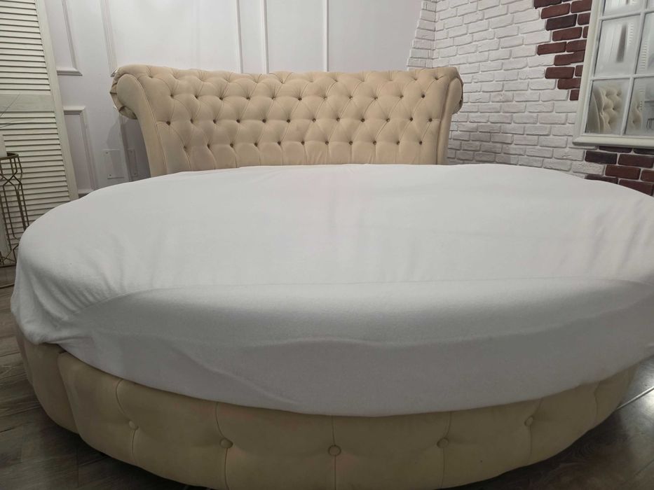 Vand Pat Rotund Chesterfield 200cm Saltea burete 200cm diametru