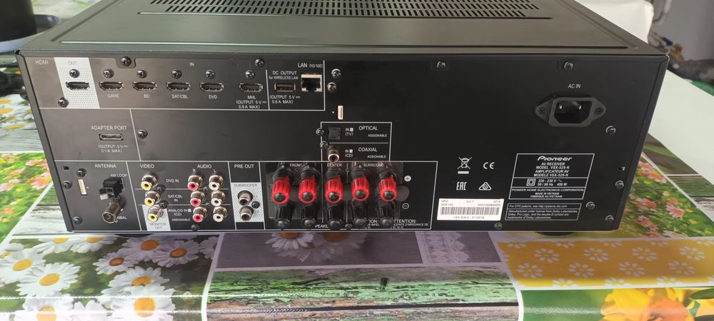 Receiver AV Pioneer VSX-529-K, 5.2 canale, 105W RMS, Ultra HD 4K, Negru