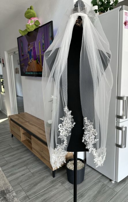 Voal ivory/bej scurt