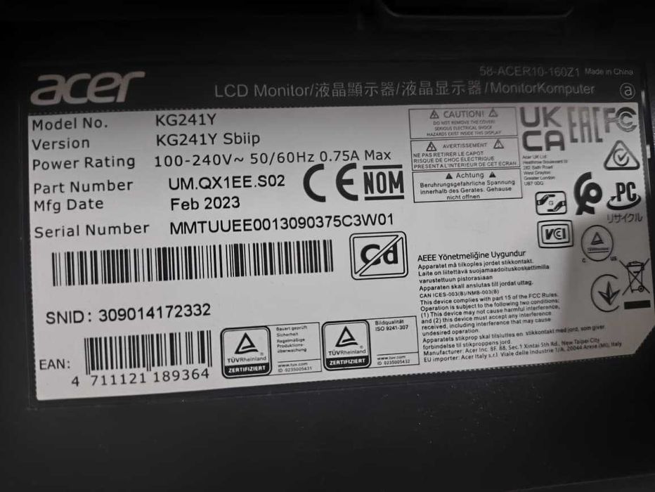 Продам монитор ACER