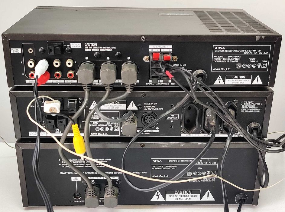 Linie Audio Vintage Aiwa MX-90 TX-110 FX-50 Amplificator Tuner Deck