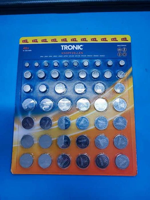 Multipack 48 baterii tip pastila Tronic XXL – 12 tipuri incluse