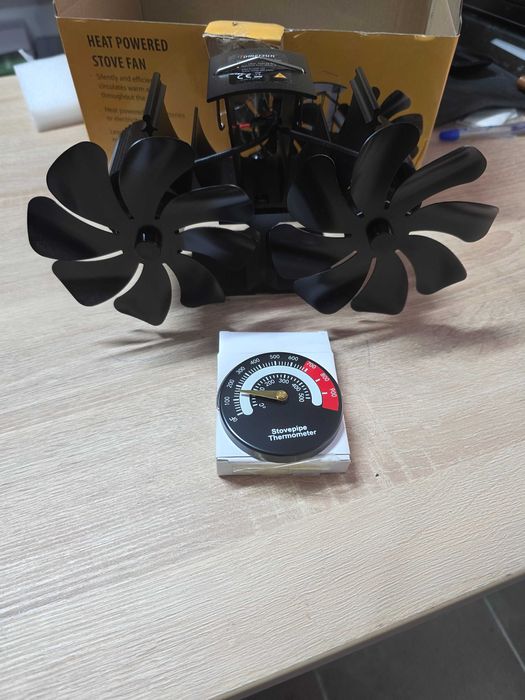 Ventilator mini pentru soba, circulatie eficienta a aerului, birou, negru