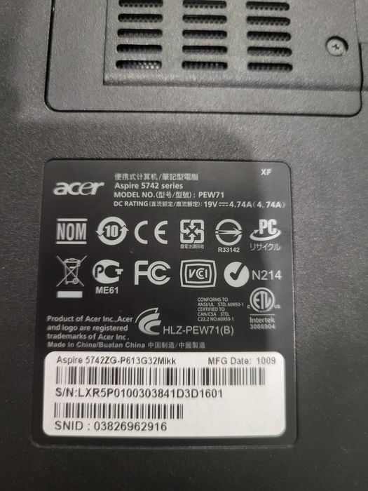 Продам ноутбук acer