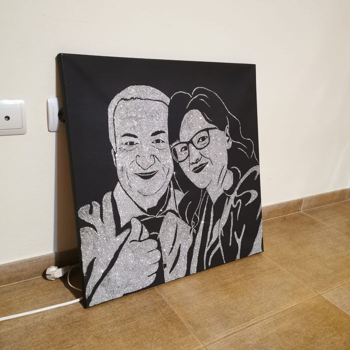 tablou sclipici / tablou personalizat manual