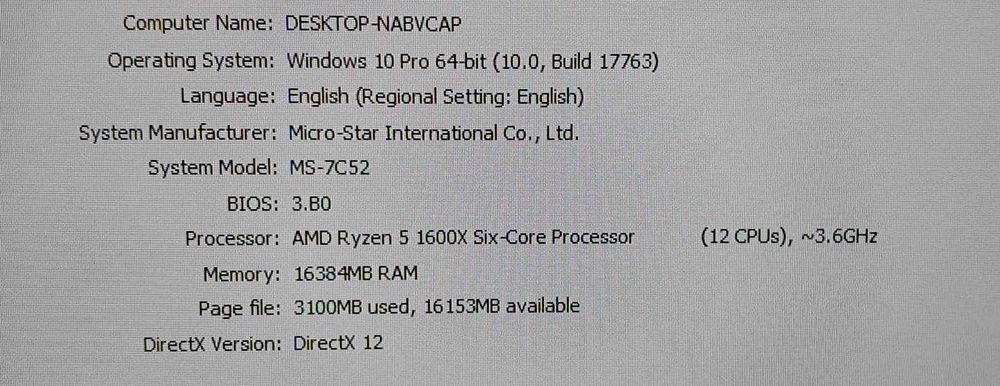 PC Gaming Ryzen 5 1600X/GTX 1050-4GB/16 GB DDR4/SSD+HDD/GTA5/CS GO,etc