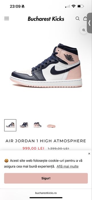Jordan 1 high atmosphere(bubble gum)