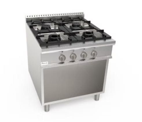 Linie profesionala bucatarie horeca gaz (4 arzatoare + masina paste)