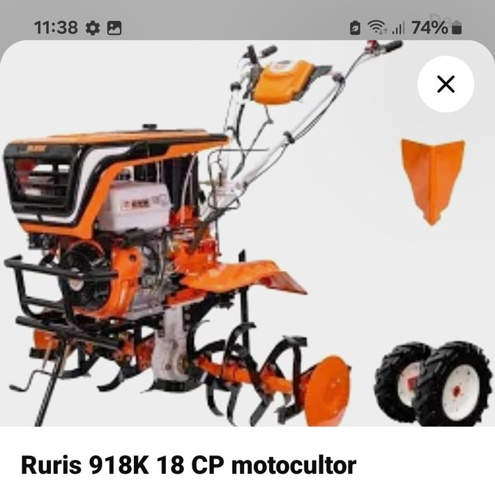 Motocultor  nou fabricat in 2025 de 18 Cp