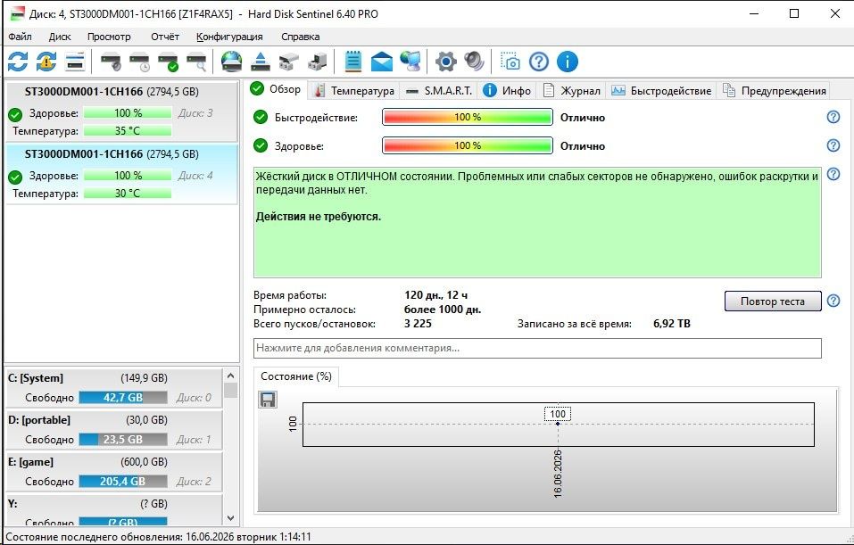 PC va NVR videonablyudeniya uchun Seagate HDD 4TB ORIGINAL