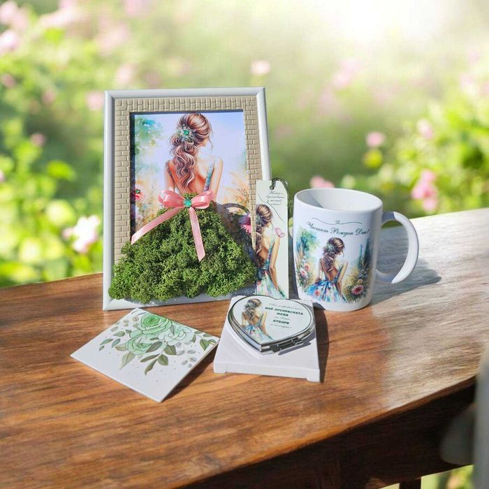 Живи картини/ пана за декорация с естествен скандинавски мъх