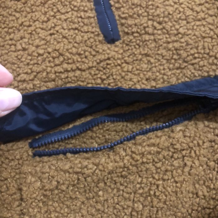 Унисекс Ново връхно яке анураг синьо/кафяв каракул NEXT - 5-6г