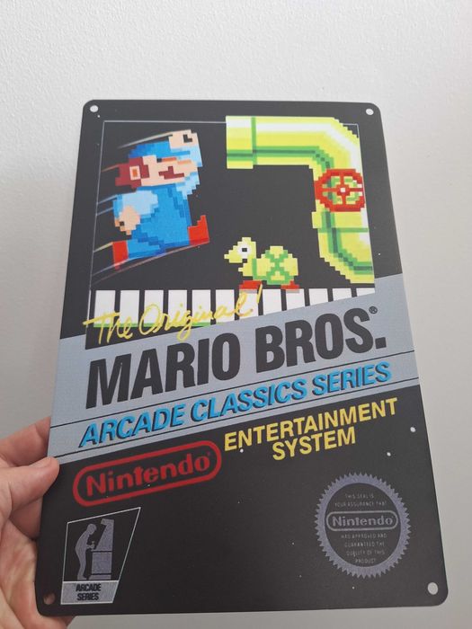 Poster Super Mario Bros Nes Retro Video Game Metal Poster Sign 20x30cm
