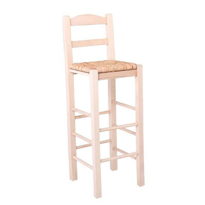 Бар стол, SIFNOS, Бял, Орех, Натурален, Капучино, Дърво, 36х37х107см.