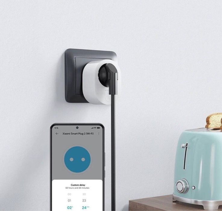 Умная розетка оснащена модулем Wi-Fi Доставка есть!