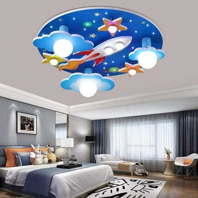 ЛЕД LED полилей за Детска стая Вселена Звездно небе Анимационна ракета