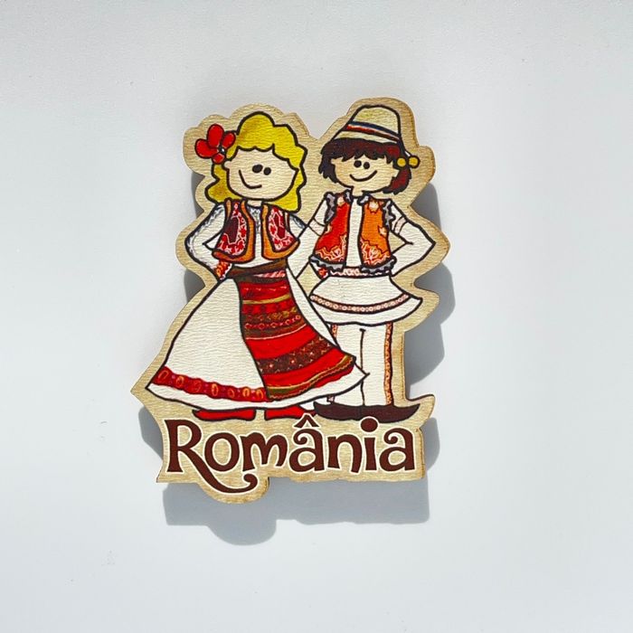 Suvenir Romania - gentuta monede, Evantai, magnet frigider