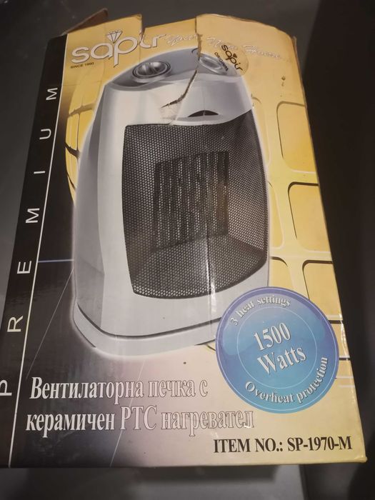 Вентилаторна отоплителна печка с керамичен нагревател