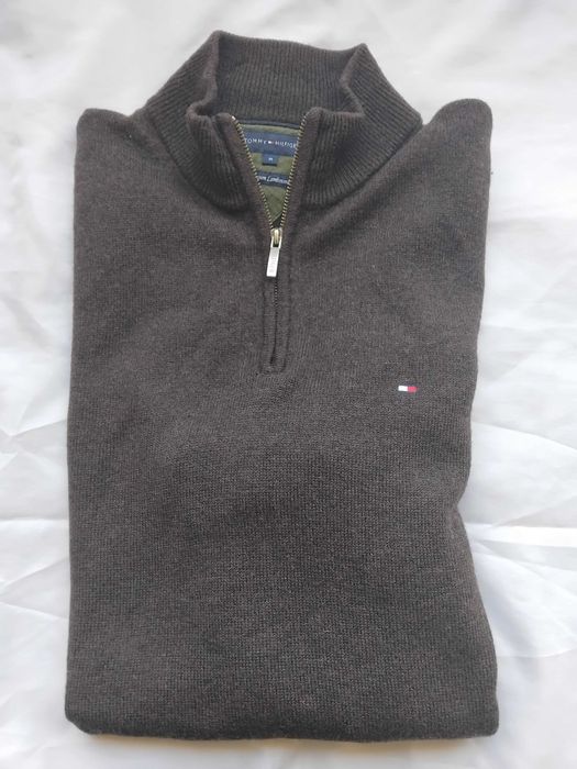 Tommy Hilfiger - 100% оригинален мъжки вълнен пуловер